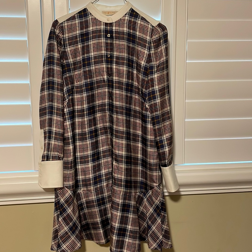 Tory Burch silk plaid dress